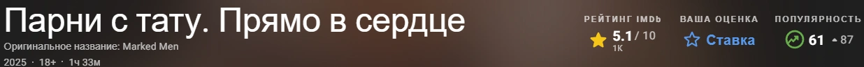 Парни с тату. Прямо в сердце 2025