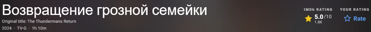 Возвращение грозной семейки 2024