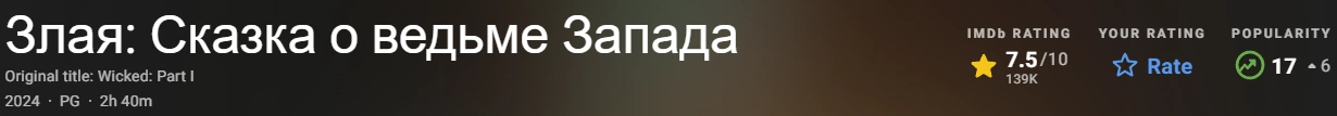 Злая: Сказка о ведьме Запада 2024